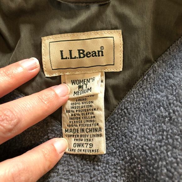 VTG LL Bean Women’s Polartec Thinsulate Lined Utility Jacket Med P Outdoors 90s - Picture 9 of 16